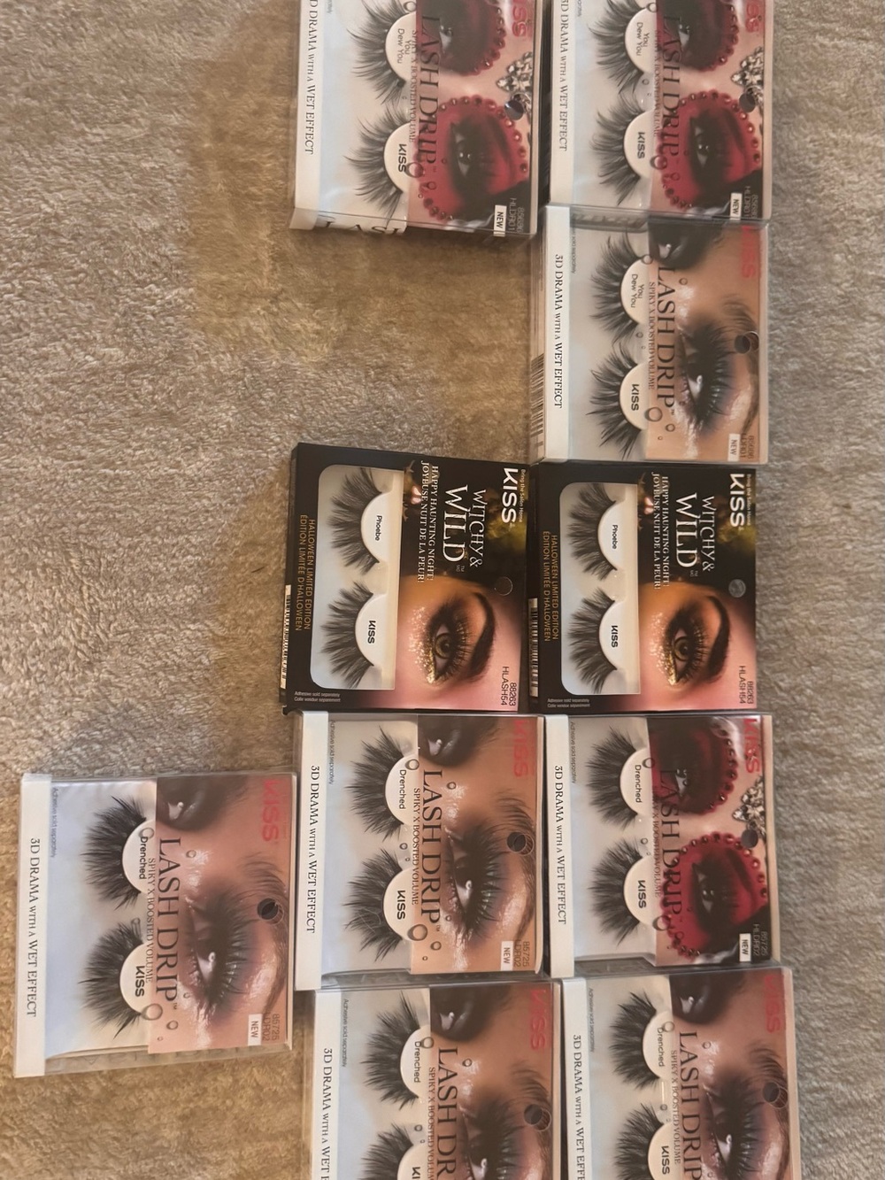 Kiss 3D Dramatic False Eyelashes – Black Volume Pack